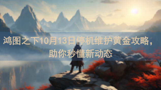 鸿图之下10月13日停机维护黄金攻略，助你秒懂新动态