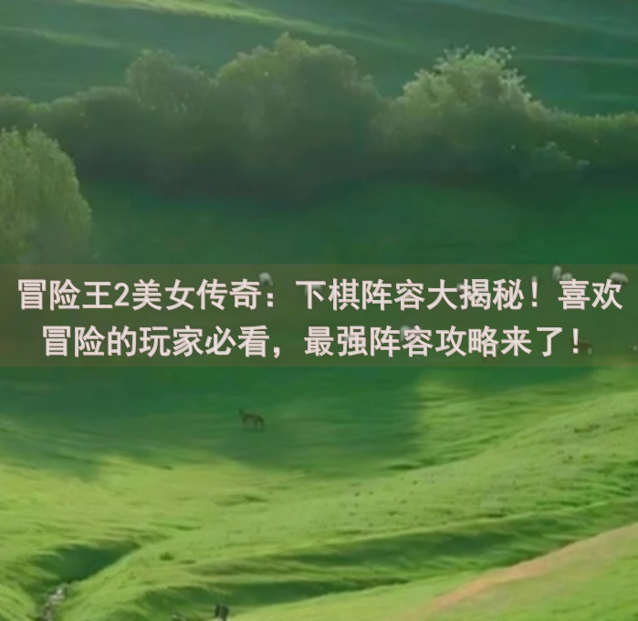 冒险王2美女传奇：下棋阵容大揭秘！喜欢冒险的玩家必看，最强阵容攻略来了！