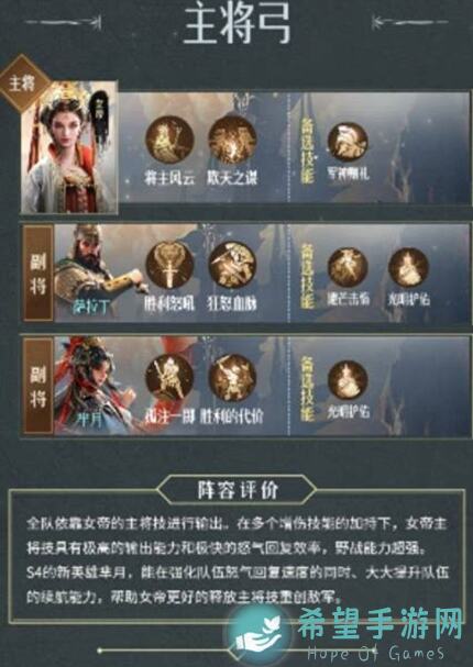 在哪组建超强重返帝国帝国攻略团护卫英雄阵容推荐